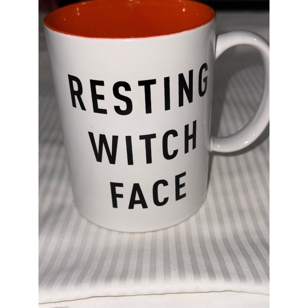 Crofton Halloween Mug Set 2‎ Resting Witch Face Witches Be Crazy 16oz Stoneware